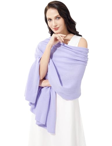 Soft Cashmere Blend Wrap Chic Scarf Stole for Women Wayfarer Travel Extra Large 87"x28" - color: Purpel