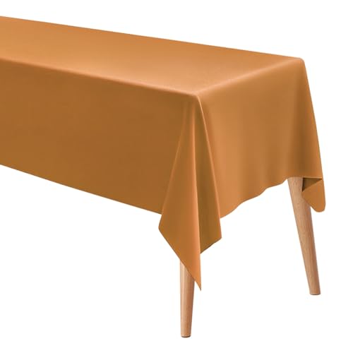 M METERXITY Rectangle Tablecloth, 60 x 120 Inch Thickened Waterproof Polyester Table Cloth for Banquets/Buffet/Parties/Wedding, Anti-Wrinkle Washable Decorative Table Cover [Coffee] - color: Coffee, size: 120" x 60" (Rectangular)