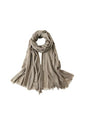Jeelow Solid Color Scarf Wrap Shawl for Women Men – Soft Lightweight Head Scarf, All Season, Travel Beach Office Daily Wear - color: Brown Hollow Out