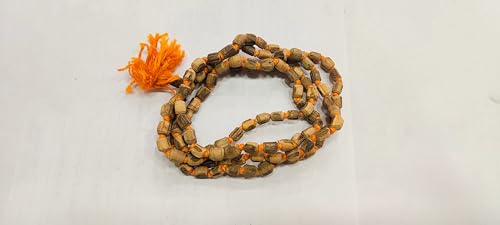 Tulsi Basil Japa Mala Necklace Handmade Religious Jaap/Meditation Bead Prayer Beads, Wrist Mala Wrap (Size: 6-8MM)