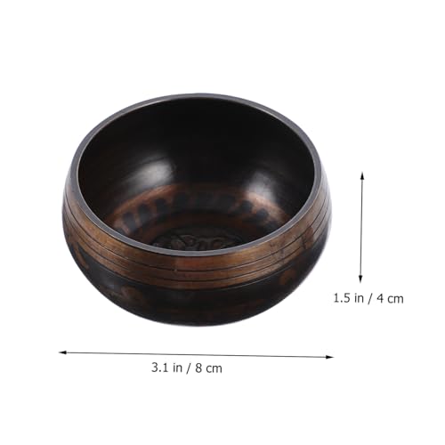 Meditation Singing Bowl with Wooden Rod Nepalese Buddhist Sound Bowl for Yoga Relaxation Music Therapy and Gift for Mindfulness and Home Decor