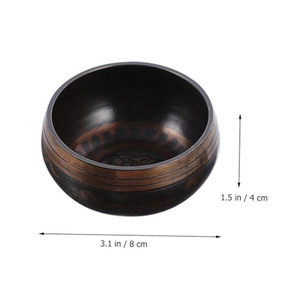 Meditation Singing Bowl with Wooden Rod Nepalese Buddhist Sound Bowl for Yoga Relaxation Music Therapy and Gift for Mindfulness and Home Decor