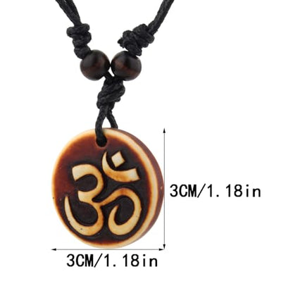 Om Necklace for Men Women,Yoga Charm Aum Ohm Sanskrit Amulet Symbol Pendant Necklace