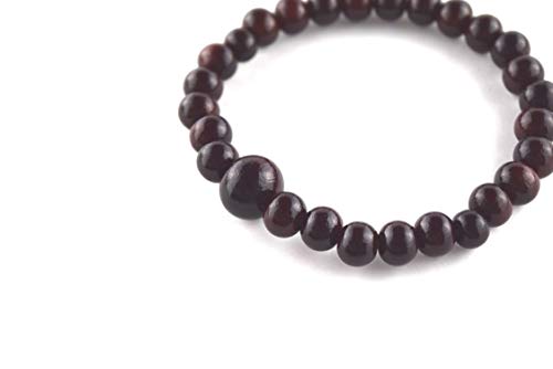 Japanese Shitan Rosewood Bracelet Juzu Rosary Prayer Mala beads Handmade in Kyoto bracelet for men - style: No bossa
