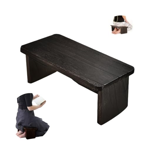 Kneeling Chair,Meditation Bench Kneeling Stool,Perfect Wooden Kneeling Stool Ergonomic Kneeling Meditation Yoga Bench, with Locking Hinges, for Tea Ceremony, Yoga, Praying, Deep Meditation Bench(Black - color: Black