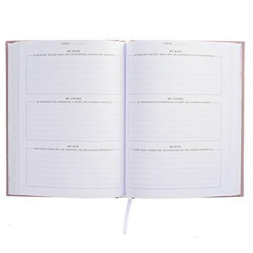 Graphique Self-Care Journal - Gratitude - 256 Pages - Weekly Quote & Daily Fill in Interiors - Hardbound Fabric Cover - Ribbon Marker (6" x 8") - color: Gratitude