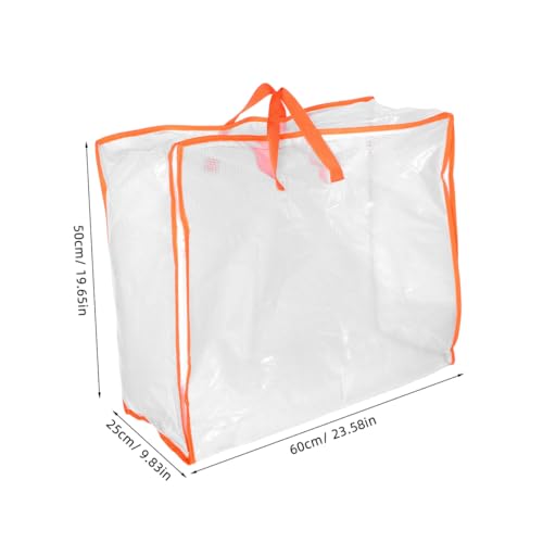 BESPORTBLE Transparent Storage Bag for Quilts Comforters and Clothes Large Capacity Organizer with Window and Zipper for Moving and Travel