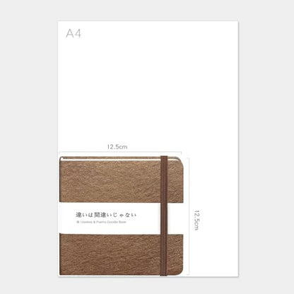 Mifuner Small Square 5x5 80gsm Mini Notebooks Blank Pages Sketchbooks Travel Journal Pocket Hardcover Paint Writing Notebook Blank Diary Memo Planner Sketchbook PU Leather Cover. Brown - color: A-PU-Brown