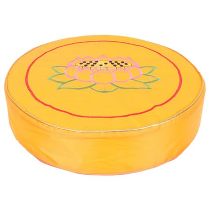 Garneck Meditation Floor Pillow Yellow Floral Seat Cushion Thick Small Zabuton Cushion for Sitting Yoga and Buddhist Worship Floor Mat