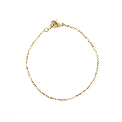 Honeycat Thin Chain Plain Bracelet in Gold, Rose Gold, or Silver | Minimalist, Delicate Jewelry - color: Gold