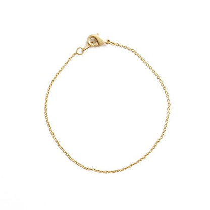 Honeycat Thin Chain Plain Bracelet in Gold, Rose Gold, or Silver | Minimalist, Delicate Jewelry - color: Gold