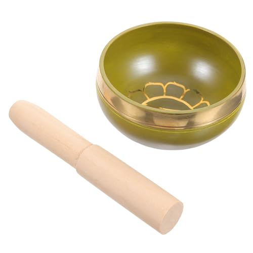 LIFKOME Handcrafted Tibetan Singing Bowl Set for Meditation Colorful Sound Bowls with Mallet Flat Bottom Design for Yoga and Mindfulness