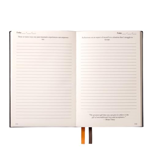 Whole Self Journal,Guided Journal - A5 Linen Bound, Minimalist, Daily Journaling - Wellness and Holistic Themed, Gratitude, Self-Help, Mindfulness, Healing, Self-Care Routine, Mental Health.