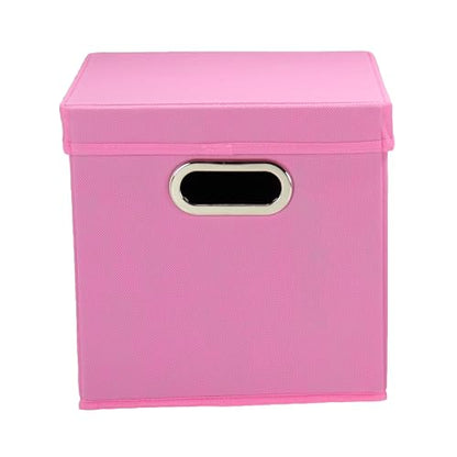 Household Essentials Cube Set with Lids, Pink, 2-Pack - color: Pink