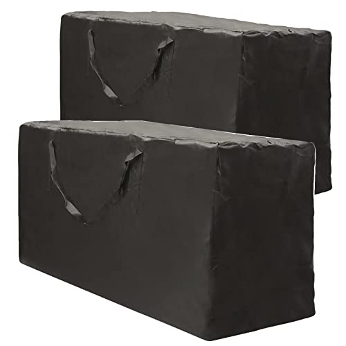 Outdoor Cushion Storage Bag 2 PCS, 48" Extra Large Opening Waterproof Zippered Patio Cushion Storage Bag – L Size - size: 48Lx15.3Wx21.6H