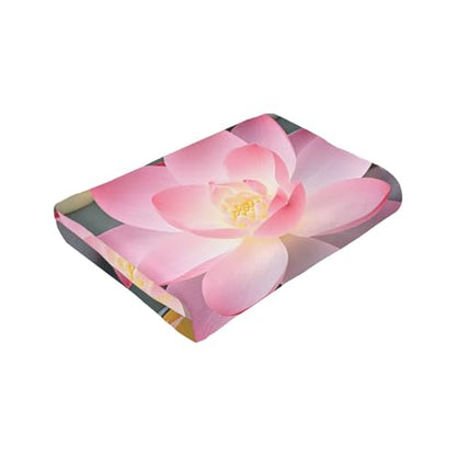 Zen Blanket Anti Pilling Throw Red Lotus Flower Bloom in Water Fleece Flannel Lightweight Cozy Bedspread Living Room Women Adults and Kids Bed Sofa 60"X50" - color: Zen2