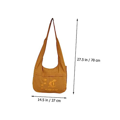 NOLITOY Buddhist Monk Sling Bag Ethnic Style Cotton Canvas Backpack for Meditation and Travel Water-Resistant Adjustable Strap and Spacious Storage