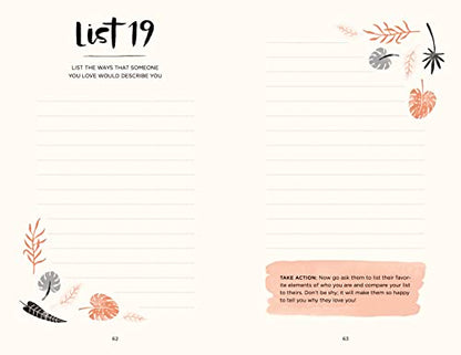 52 Lists for Happiness: Weekly Journaling Inspiration for Positivity, Balance, and Joy (A Guided Self -Love Journal with Prompts, Photos, and Illustrations)