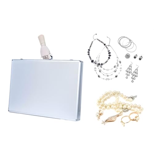 Aluminum Alloy Display Case, Portable Silver Briefcase for Laptops & Tools, Travel Organizer for Home, Warehouse & Repair Shop (70x50cm-B) - size: 70x50cm-A