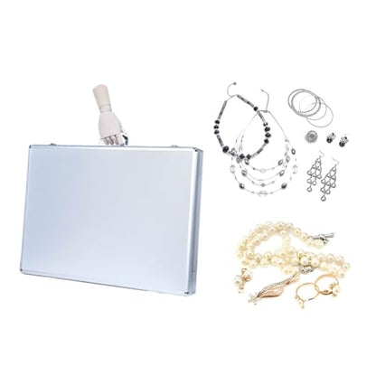 Aluminum Alloy Display Case, Portable Silver Briefcase for Laptops & Tools, Travel Organizer for Home, Warehouse & Repair Shop (70x50cm-B) - size: 70x50cm-A