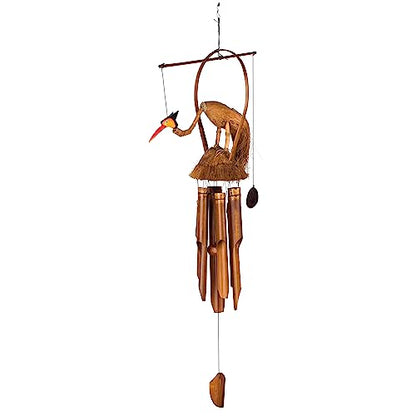 Woodstock Chimes Asli Arts Collection, Gooney Bamboo Chime, 37'' Gilbert Bamboo Wind Chimes for Outdoor, Patio, Home or Garden Décor (CGB436)