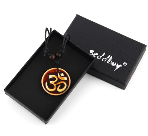 Om Necklace for Men Women,Yoga Charm Aum Ohm Sanskrit Amulet Symbol Pendant Necklace