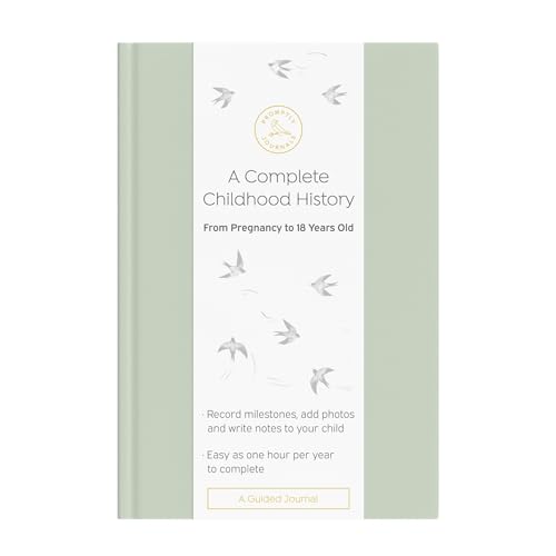 Promptly Journals, A Complete Childhood History: From Pregnancy to 18 Years Old (Aloe Green, Leatherette) | Baby Book and Pregnancy Journal | Baby Memory Book - color: Aloe