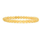 Angelstones Handmade Natural Healing Gemstone 6mm Round Beads Stretch Crystal Bracelet 7 Inch Unisex - color: Yellow Jade