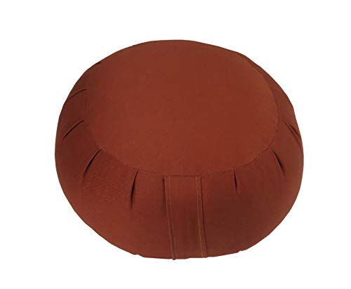 Kapok Zafu and Zabuton Meditation Cushion Set (2pc) - color: Clay