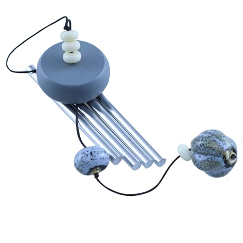 Small Wind Chimes for Outside,Mini Wind Chimes for Indoor,with Wind Catcher, Suitable as A Gift,Christmas Windchimes Indoors Gifts for Unisex (Gray)