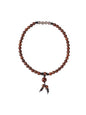Unisex mala bracelet for Men and Women, Healing Bracelet, natural wood, 45 beads 8mm, 15" stretch, double‑wrap, meditation & luck, with gift pouch.