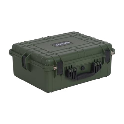 MEIJIA Portable All Weather Waterproof Protective Hard Case,Compact Camera Case with Customizable Fit Foam,Fit Use of Drones,Camera,Equipments,20.62 x16.85x8.11inches (Green) - color: Green