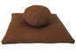 Kapok Zafu and Zabuton Meditation Cushion Set (2pc) - color: Cinnamon