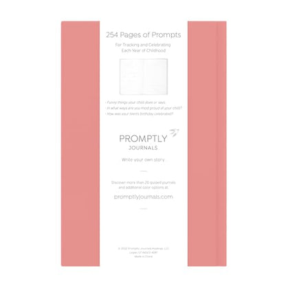 Promptly Journals, A Complete Childhood History: From Pregnancy to 18 Years Old (Dusty Rose, Pink, Linen) | Baby Book and Pregnancy Journal | Baby Memory Book - color: Dusty Rose