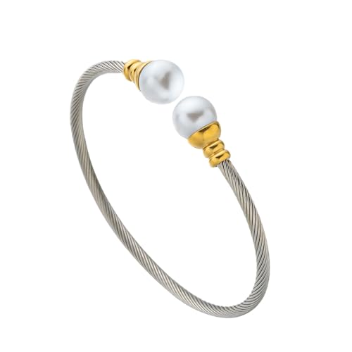 Stainless Steel Twisted Cable Wire Bracelets Adjustable Open Cuff Bangle Bracelet Vintage Jewelry Gift for Women - color: twisted cable bracelet