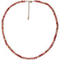 Simple Choker Necklace for Women Real Stone and Crystals Necklaces 4mm Beaded Choker Jewelry Meditation Gift for Women (16"+2") - style: Redwood Grain Stone
