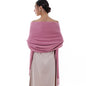 RIIQIICHY Winter Scarfs for Women Pashmina Shawls Wraps for Evening Dresses Large Warm Soft Scarves - color: Dull Pink
