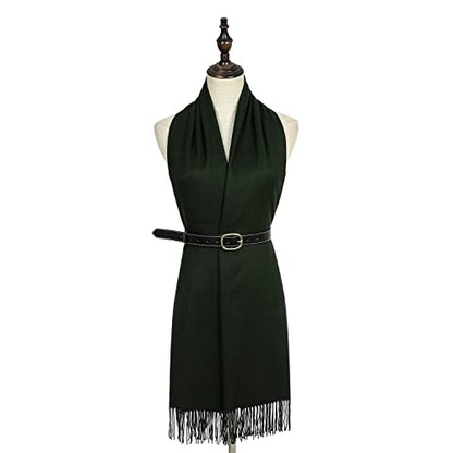 RIIQIICHY Women's Scarf Pashmina Shawls and Wraps for Evening Dress Bridesmaid Wedding Bridal Winter Warm Long Large Scarves - color: Army Green