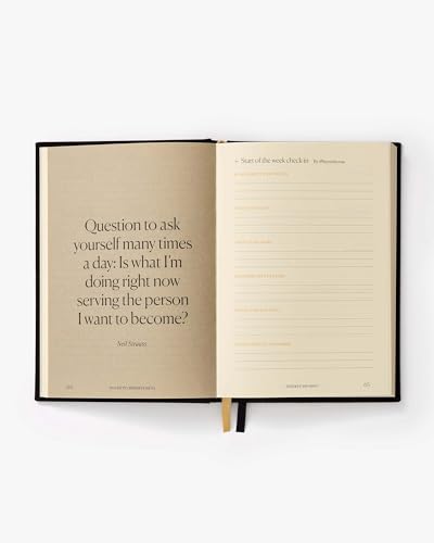 Intelligent Change Notes to Mindfulness Daily Journal for Women With Prompts to Write In, Illustrated Gratitude & Positivity, Undated Guided, Hardbound Wellness - Chelsea Kauai (Stone Black)