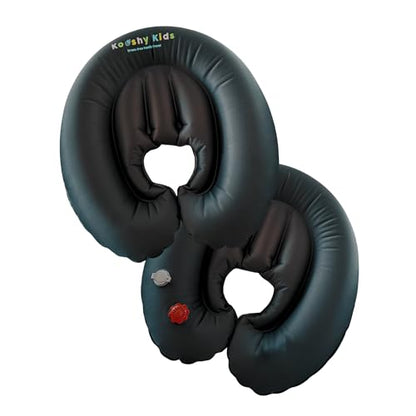 Kooshy Kids Premium Kooshy Kloud - Hand-Pumped Travel Pillow Nest - Inflatable Travel Pillow - Infant Kids Travel Cuddle Bed - Adult Back Support - Sleep on Planes - Approved All Airlines