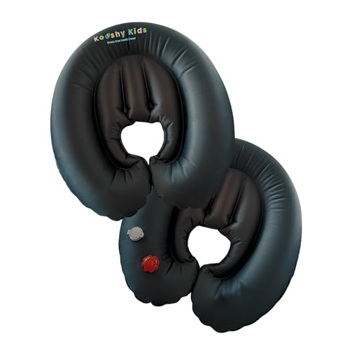 Kooshy Kids Premium Kooshy Kloud - Hand-Pumped Travel Pillow Nest - Inflatable Travel Pillow - Infant Kids Travel Cuddle Bed - Adult Back Support - Sleep on Planes - Approved All Airlines