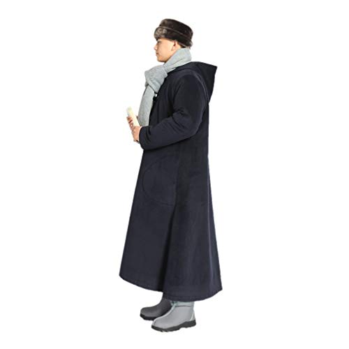 Unisex Men Women Windbreaker Meditation Cloak Overcoat - color: Blue, size: 155cm