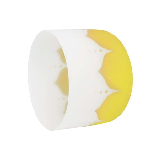 Singing Bowl, 8 Inch Frosted Quartz Crystal Sound Bowl Crystal Singing Bowls with sheepskin percussion stick for Meditation and Stress Relief (Yellow) - color: Yellow