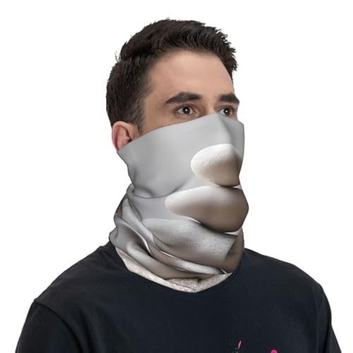 Meditation Stone Pattern Neck Gaiter Face Mask Scarf Bandana Head Wrap Uv Protection Balaclava For Dust Sun Wind Protection