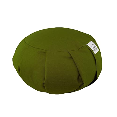 Meditation Cushion Round Cotton and Buckwheat Stuffing Size36*17cm