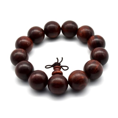Zen Dear Unisex Natural African Blood Red Sandalwood Bracelet Prayer Beads Tibetan Buddhism Meditation Mala Bead Necklace Yoga