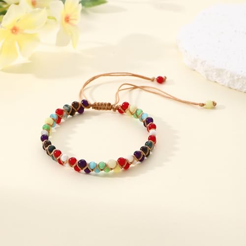 Gifts for Daughter Granddaughter, To My Mom Grandma Wife Girlfriend Sister Jasper Heart Bracelets Birthday Graduation Anniversary Christmas Stocking Stuffers Valentines Mothers Day Jewelry - style: 10.7 Chakras: 7 Chakra