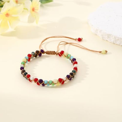 Gifts for Daughter Granddaughter, To My Mom Grandma Wife Girlfriend Sister Jasper Heart Bracelets Birthday Graduation Anniversary Christmas Stocking Stuffers Valentines Mothers Day Jewelry - style: 10.7 Chakras: 7 Chakra