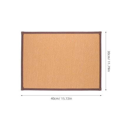 Beavorty Woven Seat Cushion 15.74X11.81X0.19In Bamboo Meditation Floor Cushion Summer Cooling for Home Office Yoga Seating - color: As Shown 2