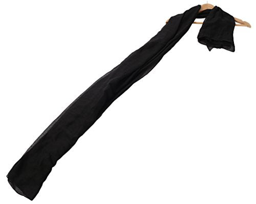 Women's Cotton Scarves Lady Light Soft Fashion Solid Scarf Wrap Shawl - color: Black